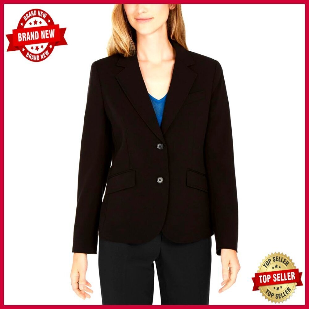 Tailored Notch Collar Stretch Blazer for Business Casual Office Wear